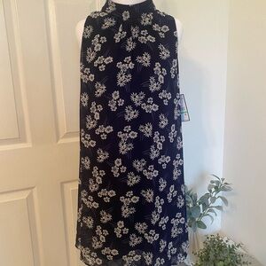 Jessica Howard Blue and White Sleeveless Sundress